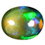 2.96 ct Valuable Oval Cabochon (11.40 x 9.23 mm) Ethiopian Rainbow Opal