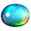 2.62 ct Oval Cabochon (12.08 x 9.75 mm) Ethiopian Natural Rainbow Opal