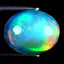 2.62 ct Oval Cabochon (12.08 x 9.75 mm) Ethiopian Natural Rainbow Opal