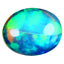 2.03 ct Impressive Oval Cabochon (11.07 x 9.02 mm) Rainbow Opal Gemstone