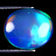1.79 ct Oval Cabochon (12.43 x 10.34 mm) Ethiopian Rainbow Opal Gemstone