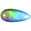 3.84 ct Eye-popping Pear Cabochon (18.57 x 8.25 mm) Rainbow Opal Gemstone