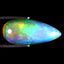 3.84 ct Eye-popping Pear Cabochon (18.57 x 8.25 mm) Rainbow Opal Gemstone
