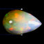 3.45 ct Wonderful Pear Cabochon (14.75 x 9.17 mm) Ethiopian Rainbow Opal