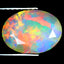 1.82 ct Oval (11.17 x 8.54 mm) Ethiopian 360 Degree Rainbow Opal Gemstone