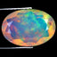 2.16 ct Extraordinary Oval (12.50 x 8.65 mm) Ethiopian Welo Rainbow Opal