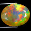 2.49 ct Fair Oval (11.66 x 9.16 mm) Ethiopian Welo Rainbow Opal Gemstone