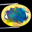 2.13 ct Oval (11.07 x 8.48 mm) Ethiopian Natural Rainbow Opal Gemstone