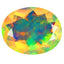 1.54 ct Oval (10.53 x 8.33 mm) Ethiopian 360 Degree Rainbow Opal Gemstone