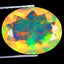 1.54 ct Oval (10.53 x 8.33 mm) Ethiopian 360 Degree Rainbow Opal Gemstone
