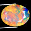 1.41 ct Sparkling Oval (10.73 x 8.24 mm) Ethiopian Rainbow Opal Gemstone