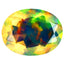 1.37 ct Very good Oval (9.96 x 7.60 mm) Ethiopian Rainbow Opal Gemstone