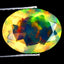1.37 ct Very good Oval (9.96 x 7.60 mm) Ethiopian Rainbow Opal Gemstone