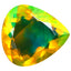 1.93 ct Pleasant Pear (10.07 x 9.20 mm) Ethiopian Rainbow Opal Gemstone