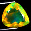 1.93 ct Pleasant Pear (10.07 x 9.20 mm) Ethiopian Rainbow Opal Gemstone
