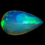 3.80 ct Gorgeous Pear (17.10 x 10.12 mm) Unheated Ethiopia Rainbow Opal