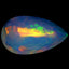 3.08 ct Pear (16.27 x 9.60 mm) Natural Ethiopian Rainbow Opal Stone