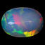 3.94 ct Oval (14.80 x 10.69 mm) Natural Ethiopia Rainbow Opal Stone