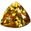 1.52 ct Trillion (6.62 x 6.04 mm) UnHeated Natural Yellow Zircon Gemstone