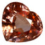 1.87 ct Heart (6.94 x 7.75mm) UnHeated Natural Honey Brown Zircon Gemstone