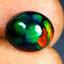 3.00 ct Oval Cabochon (10.46 x 8.87 mm) Ethiopian Natural Black Opal