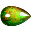 15.80 ct Pear Cabochon (24.42 x 16.49 mm) Ethiopian Flashing Black Opal