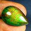 15.80 ct Pear Cabochon (24.42 x 16.49 mm) Ethiopian Flashing Black Opal