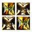 1.24 ct (4 pcs) Princess Cut (3.94 x 3.94 mm) Brownish Orange Andalusite