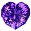 8.76 ct HEART (13.57 x 14.37 mm) UNHEATED NATURAL PURPLE AMETHYST