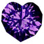 5.93 ct HEART (11.94 x 12.21 mm) UNHEATED NATURAL PURPLE AMETHYST