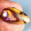17.44 ct Pear Cabochon (27.19 x 14.45mm) Natural Australian Boulder Opal