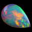 16.06 ct AIG CERTIFIED PEAR CABOCHON (24.13 x 15.94 mm) WELO RAINBOW OPAL