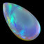 35.22 ct AIG CERTIFIED PEAR CABOCHON (29.98 x 17.02 mm) WELO RAINBOW OPAL