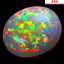 15.33 ct AIG CERTIFIED OVAL CABOCHON (19.82 x 16.31 mm) WELO RAINBOW OPAL