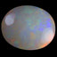 15.33 ct AIG CERTIFIED OVAL CABOCHON (19.82 x 16.31 mm) WELO RAINBOW OPAL