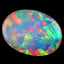 14.86 ct AIG CERTIFIED OVAL CABOCHON (23.44 x 17.40 mm) WELO RAINBOW OPAL