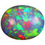 15.48 ct AIG CERTIFIED OVAL CABOCHON (22.79 x 18.29 mm) WELO RAINBOW OPAL