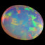 15.48 ct AIG CERTIFIED OVAL CABOCHON (22.79 x 18.29 mm) WELO RAINBOW OPAL