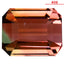 3.36 ct AIG Certified Octagon (9.33 x 7.48 mm) Natural Orange Pink Tourmaline