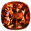 3.14 ct AIG Certified Remarkable Cushion (7.73 x 7.66 mm) Orange Pink Tourmaline