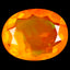 2.36 ct Flashing Oval (11.83 x 9.32 mm) Heated Orange Fire Opal Gemstone