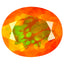 2.57 ct Flashing Oval (11.48 x 9.44 mm) Heated Orange Fire Opal Gemstone