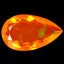 3.82 ct Splendid Pear (15.31 x 9.14 mm) Heated Orange Fire Opal Gemstone