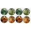 0.39 ct (4 pcs) CALIBRATED (2.77 x 2.76mm) Green Natural Round Alexandrite