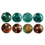 0.61 ct (4 pcs) CALIBRATED (3.16 x 3.11mm) Green Natural Round Alexandrite