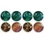 0.64 ct(4 pcs) CALIBRATED (3.31 x 3.24mm) Green  Round Natural Alexandrite