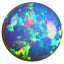 GIA Certified 31.16ct Round Cabochon (23.75 x 23.05 mm) Rainbow Opal