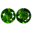 2.08 ct (2 pcs) CALIBRATE SIZE (6.52 x 6.50 mm) Round Gree Chrome Diopside