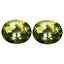 6.17 ct (2pcs) MATCHING PAIR Oval (9.99 x 8.09 mm) Canary Yellow Topaz