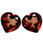 5.96 ct(2pcs) MATCHING PAIR Heart (9.04 x 9.01 mm) Coffee Topaz